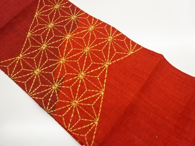 JAPANESE NAGOYA OBI / TSUMUGI / WOVEN ASANOHA